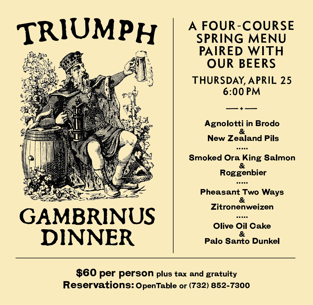 Triumph Gambrinus Dinner April 25