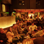 party scene in bar