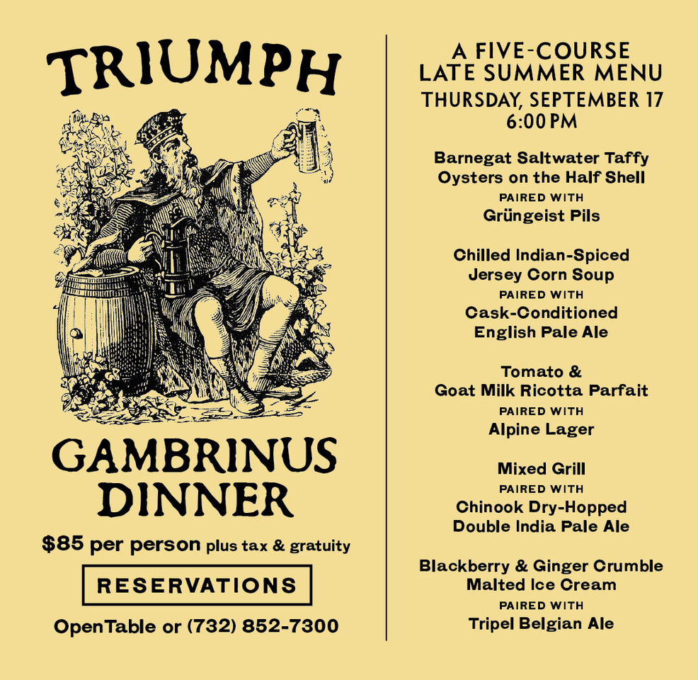 Gambrinus Dinner Thursday September 17, 2026