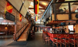 elegant bar with stairs